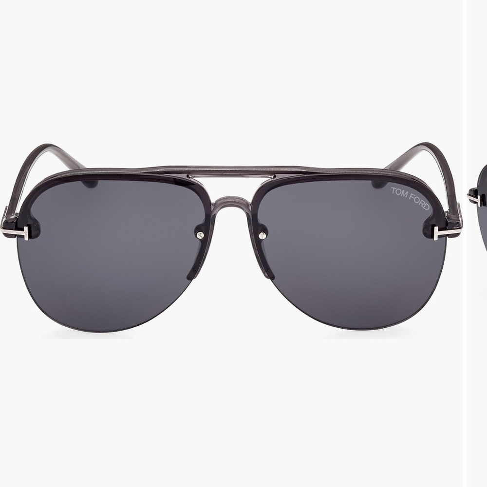 Tom Ford Charcoal Aviator Sunglasses